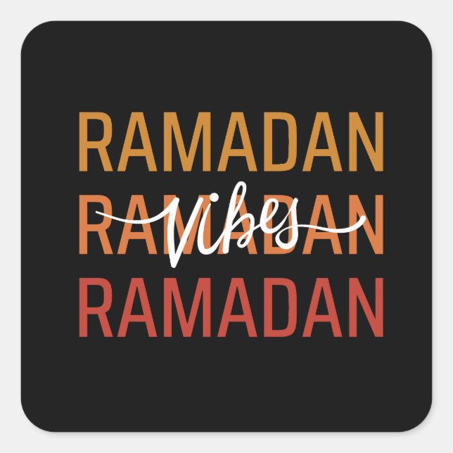 Pegatina Cuadrada Ramadan Vibes (Anverso)