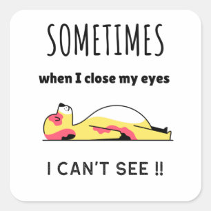 Pegatina Cuadrada Ramante del perro gracioso