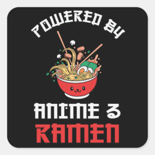 Pegatina Cuadrada Ramen y Anime Lovers   Regalo perfecto