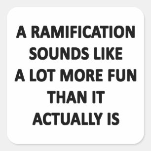 Pegatina Cuadrada Ramificación