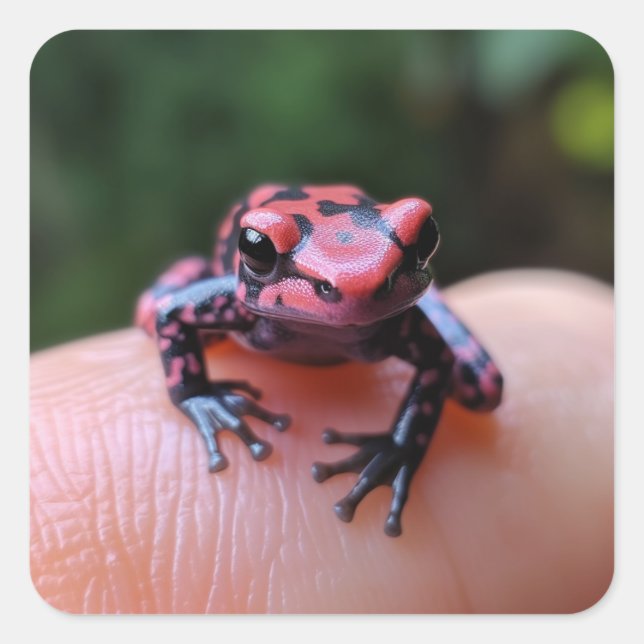 Pegatina Cuadrada Rana (Anverso)