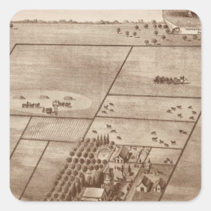 Pegatina Cuadrada Rancho de Bertch