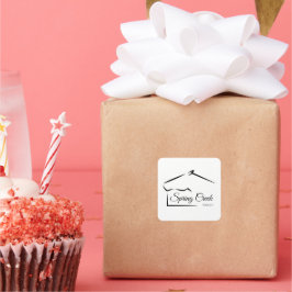 Pegatina Cuadrada Rancho de caballo | Granja de caballos