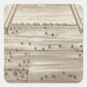 Pegatina Cuadrada Rancho de Oakdale