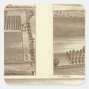 Pegatina Cuadrada Ranchos de Lemoore