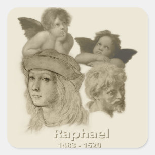 Pegatina Cuadrada Raphael
