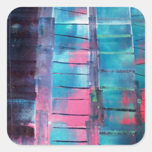 Pegatina Cuadrada Rascacielos