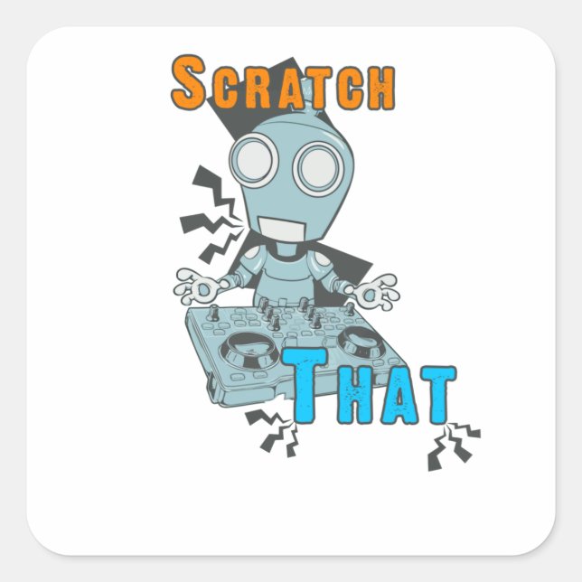 Pegatina Cuadrada Rascar eso (Anverso)