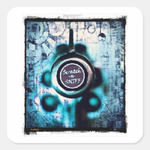 Pegatina Cuadrada Rasguño y aspiración