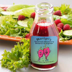 Pegatina Cuadrada Raspberry Pals Funny Personalizado Jam Pie y más