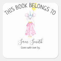 Ratón acuarela - placa