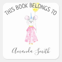 Ratón acuarela - placa