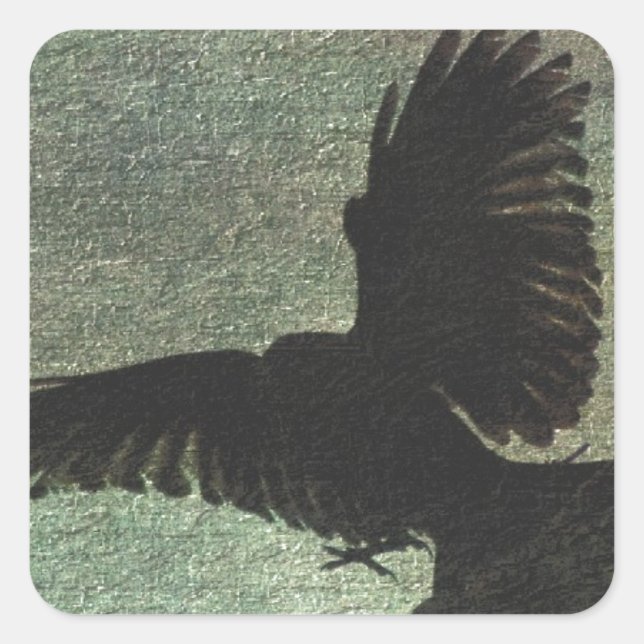 Pegatina Cuadrada Raven (Anverso)