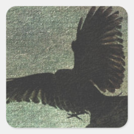 Pegatina Cuadrada Raven