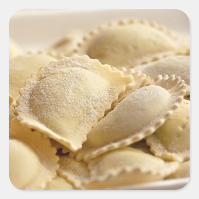 Pegatina Cuadrada raviolis de italia (Anverso)