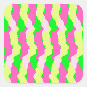 Pegatina Cuadrada Rayas Funky 2011