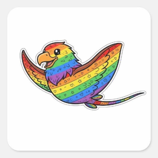 PEGATINA CUADRADA RAYO ÁGUILA (Anverso)