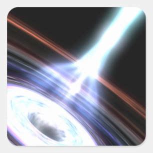 Pegatina Cuadrada Rayos gamma en los núcleos galácticos 2