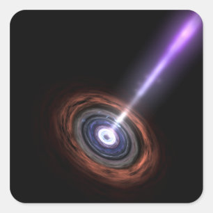 Pegatina Cuadrada Rayos gamma en núcleos galácticos