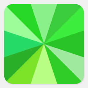 Pegatina Cuadrada Rayos geométricos enrrollados modernos 60s del