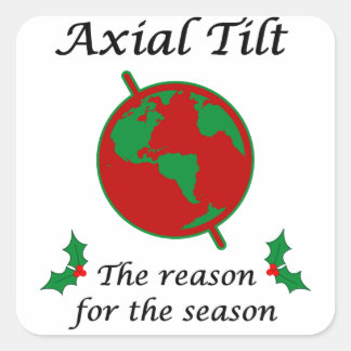 Pegatina Cuadrada Razón de inclinación axial para la temporada