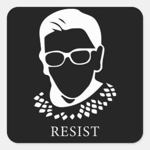 Pegatina Cuadrada RBG - Diseño moderno de la Revolución Feminista