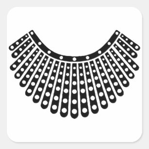Pegatina Cuadrada RBG, Ruth Bader Ginsburg, cuello RBG