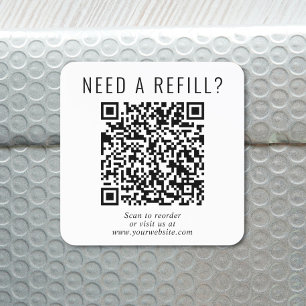 Pegatina Cuadrada Recarga de Código QR
