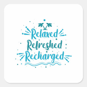 Pegatina Cuadrada recargado refrescado relajado