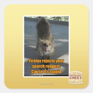 Pegatina Cuadrada Rechazos de Firefox