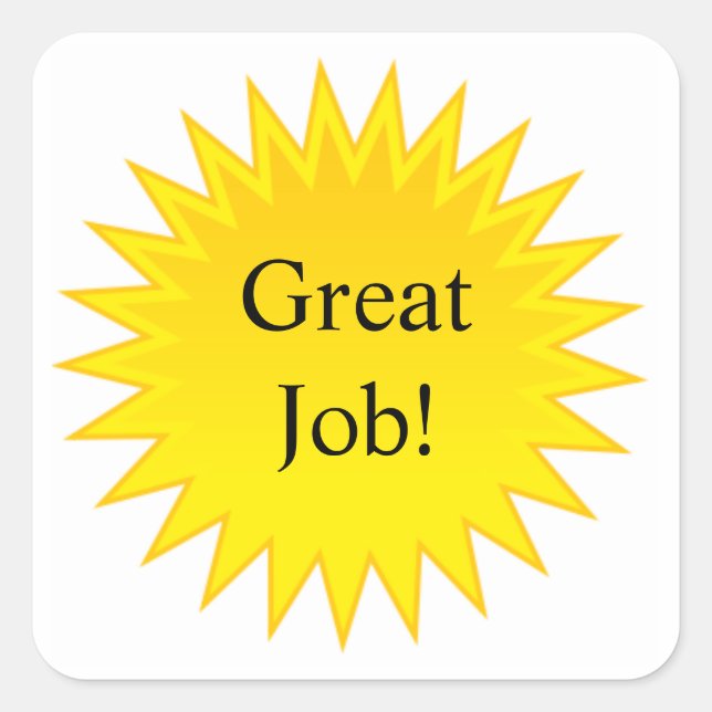 Pegatina Cuadrada Recompensa positiva de mensajes a Pegatinas escola (Anverso)