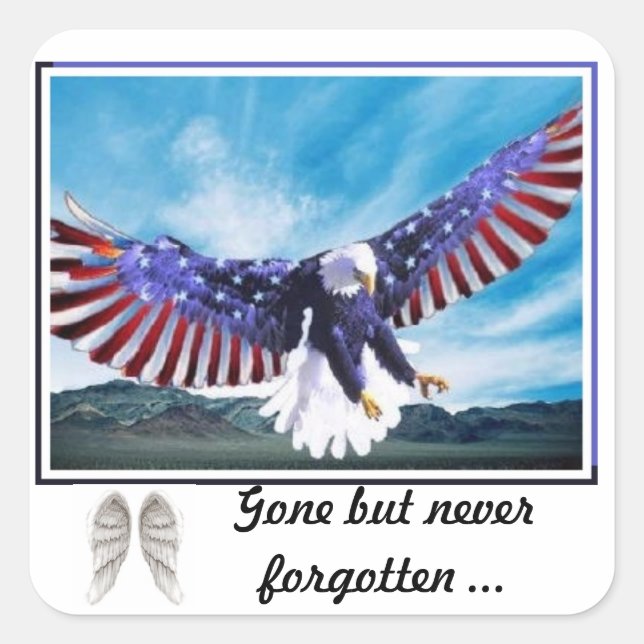 Pegatina Cuadrada Recordando a los que hemos perdido (Anverso)