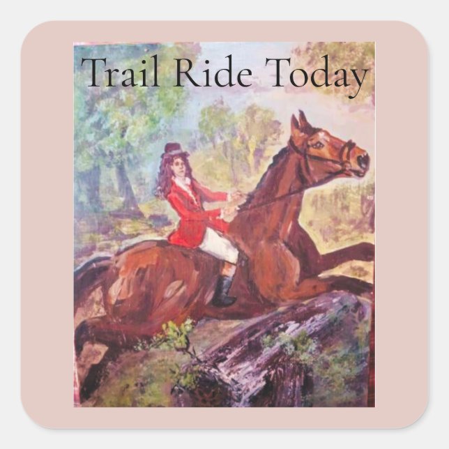 Pegatina Cuadrada recorrido por la pista hoy (Anverso)