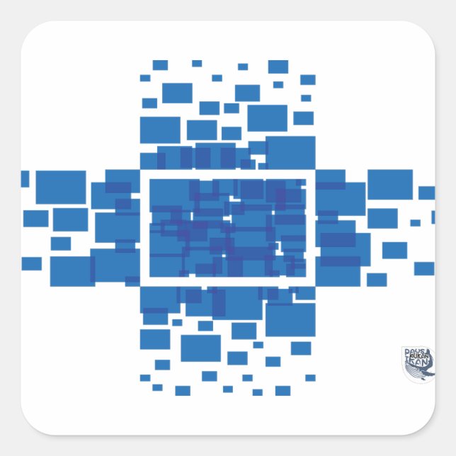 Pegatina Cuadrada Rectangular (Anverso)
