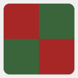 Pegatina Cuadrada Rectángulos rojo y verde