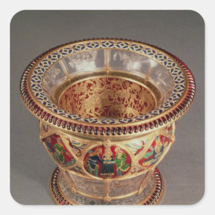 Pegatina Cuadrada Recuadro con el tratamiento a-jour y la clausura