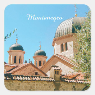 Pegatina Cuadrada recuerdo de viaje a Kotor, Montenegro