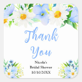 Pegatina Cuadrada Recuerdos de boda de despedida de soltera nomeolvi