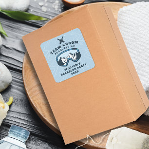 Pegatina Cuadrada Recuperación de viaje de esquí de fin de semana de