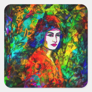 Pegatina Cuadrada Red Beret