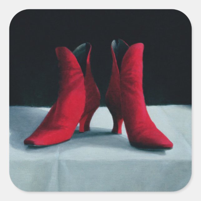 Pegatina Cuadrada Red Boots 1995 (Anverso)