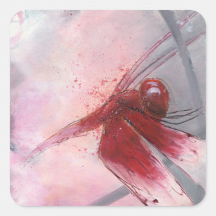 Pegatina Cuadrada Red Grasshawawk