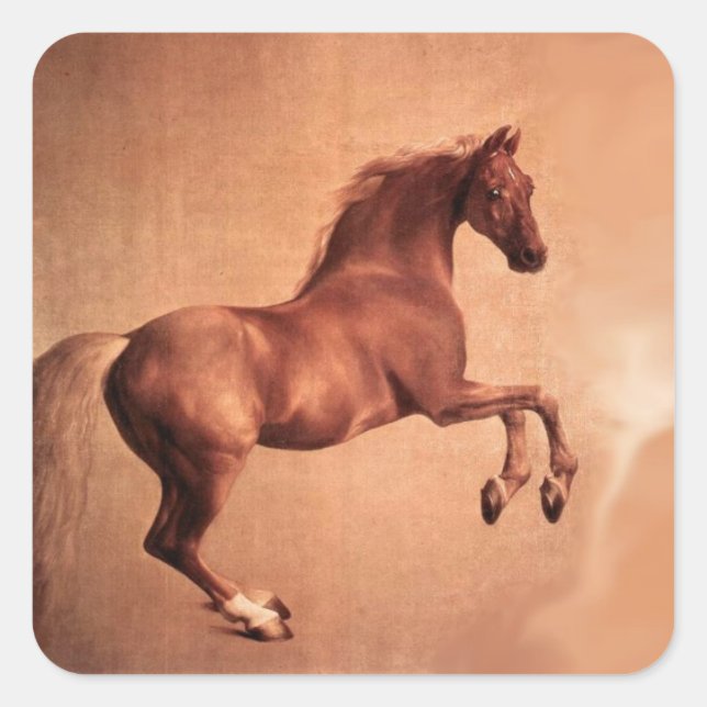 PEGATINA CUADRADA RED HORSE (Anverso)