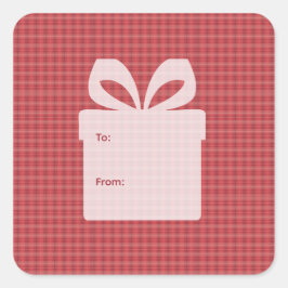 Pegatina Cuadrada Red Plaid