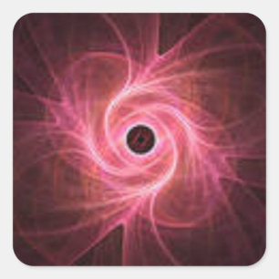 Pegatina Cuadrada Red Swirl