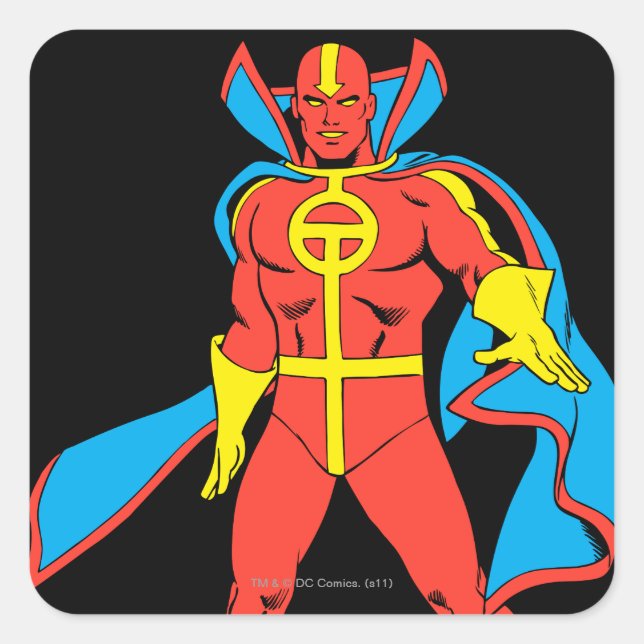 Pegatina Cuadrada Red Tornado Pose (Anverso)