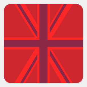 Pegatina Cuadrada Red Union Jack