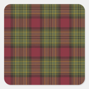 Pegatina Cuadrada Red y Green Plaid