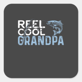 Pegatina Cuadrada Reel Guay Grandpa