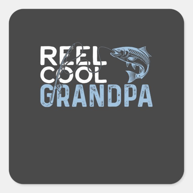 Pegatina Cuadrada Reel Guay Grandpa (Anverso)